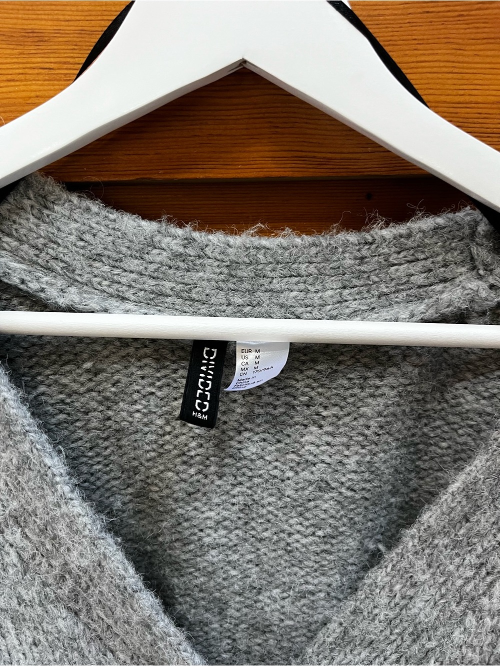 Cozy Gray V-Neck Cropped Button Cardigan Sweater - Picture 2 of 3